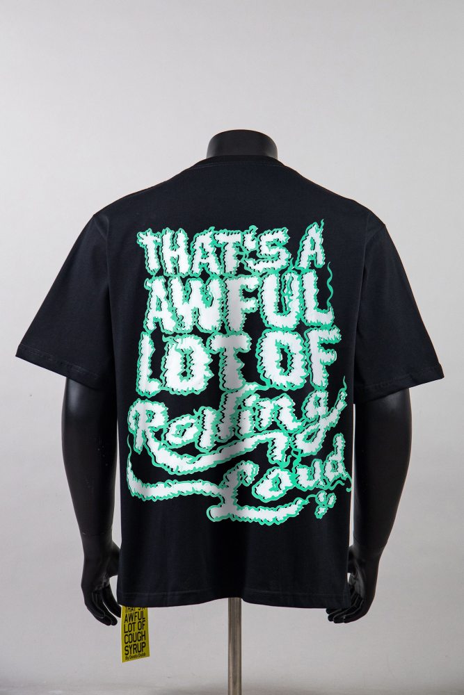 West Coast Hip Hop Streetwear Front Rolling Loud City Map Landmark Character Multicolor Cartoon Illustration Print Back Green Outline Flame Wavy Oversized T-Shirt 29343931