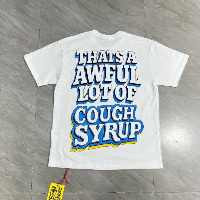 Cartoon Hip Hop Streetwear Front Captain Character Pouring Purple Syrup Bowl Bottle Chain 3D Outline Letter Graphic Oversized T-Shirt 2 colors 29344019