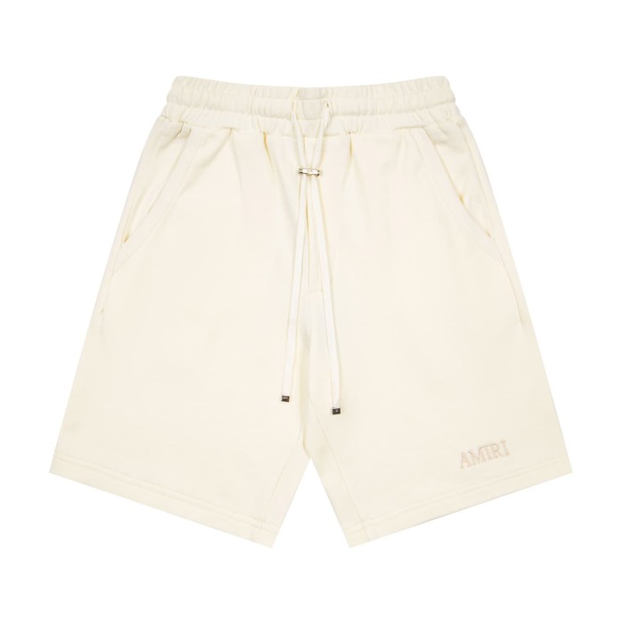 On Tone Serif Embroidery Logo Print Back Patch Pocket Leather Label Loose Drawstring Terry Cotton Casual Sweat Shorts 3 colors 29343871