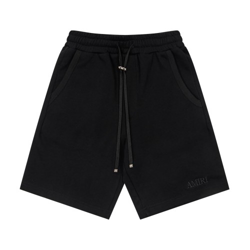 On Tone Serif Embroidery Logo Print Back Patch Pocket Leather Label Loose Drawstring Terry Cotton Casual Sweat Shorts 3 colors 29343871