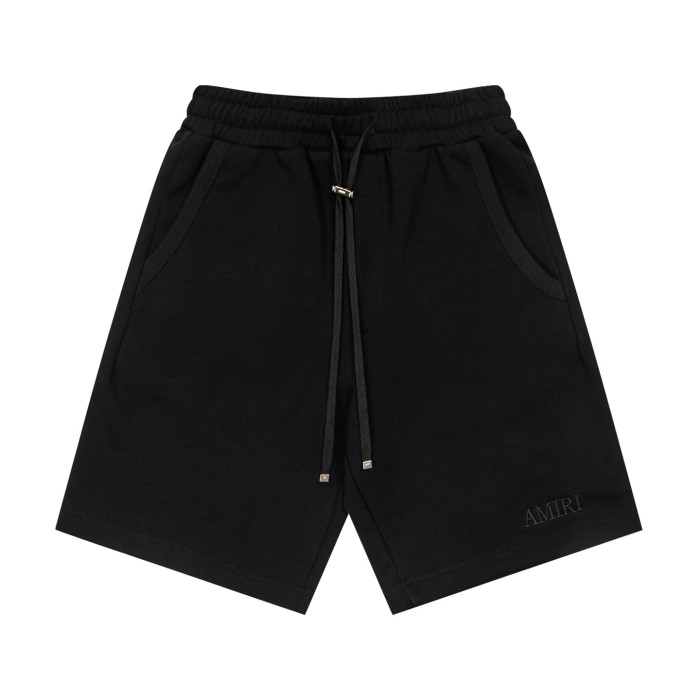 On Tone Serif Embroidery Logo Print Back Patch Pocket Leather Label Loose Drawstring Terry Cotton Casual Sweat Shorts 3 colors 29343871