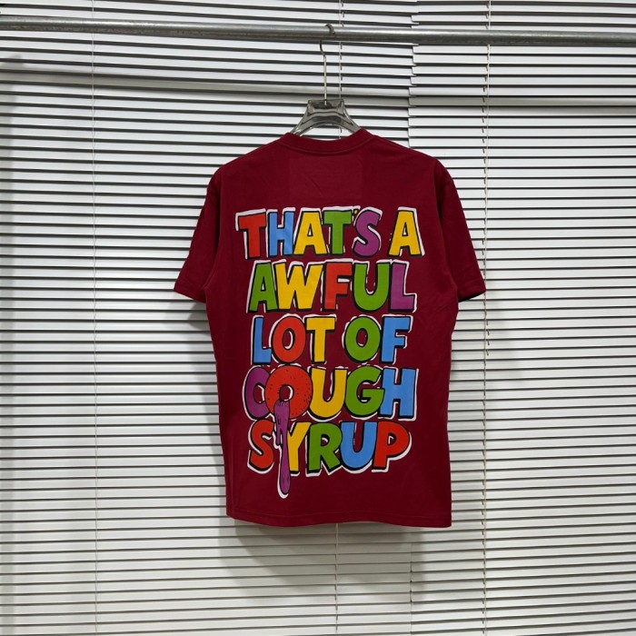 West Coast Casual Fashion Vivid Color Toucan Character Hip Hop Jewelry Syrup Pouring Bubble Font Print T-Shirt 29344093