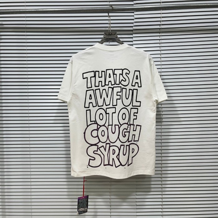 Retro Cartoon Streetwear Bright White Tone Hip Hop Rooster Character Syrup Bottle Splashing Liquid Vintage Graffiti Art Print T-Shirt 29344157