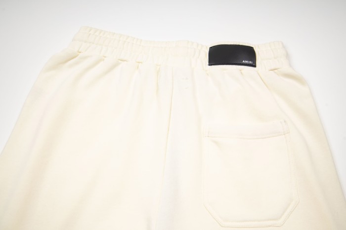 On Tone Serif Embroidery Logo Print Back Patch Pocket Leather Label Loose Drawstring Terry Cotton Casual Sweat Shorts 3 colors 29343871