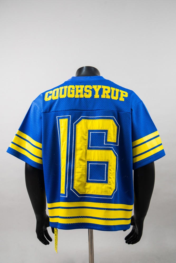 Vintage Football Hip Hop Streetwear Large Number 16 Border Print Mesh Jersey Cropped T-Shirt 4 colors 29344085