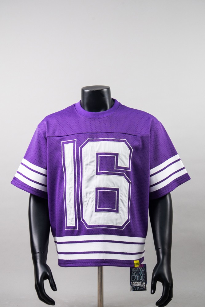 Vintage Football Hip Hop Streetwear Large Number 16 Border Print Mesh Jersey Cropped T-Shirt 4 colors 29344085