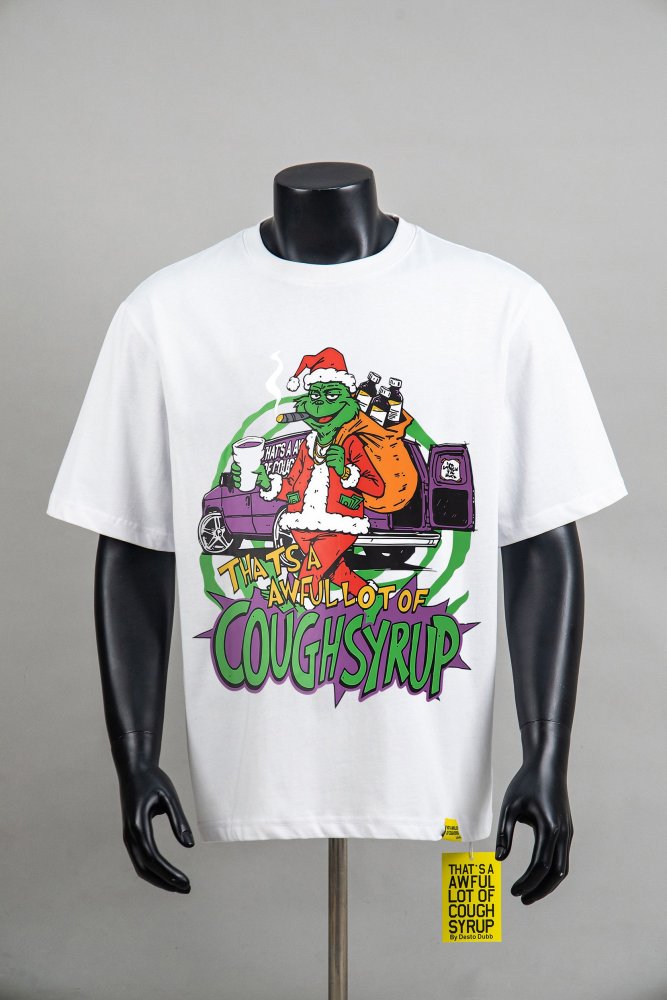 Cartoon Hip Hop Streetwear Front Christmas Santa Grinch Pickup Truck Cup Bottle Comic Graphic Print Oversized T-Shirt 29343911