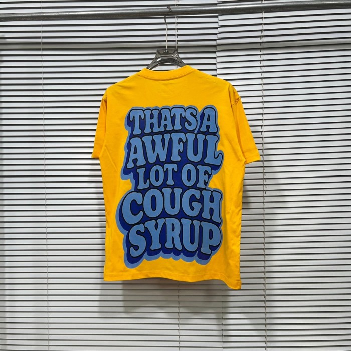 Y2K Relax Street Bright Yellow Background Cartoon Honey Bear Purple Syrup Dripping Liquid Art Print T-Shirt 29344143