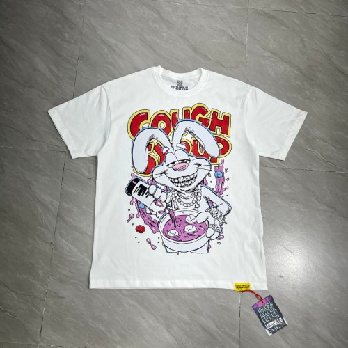 West Coast Casual Fashion Front Laid Back Cartoon Rabbit Hip Hop Jewelry Syrup Pouring Graffiti Bubble Letter Print 2 colors T-Shirt 29344059