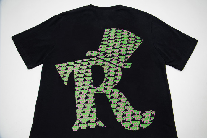 Cartoon Retro Streetwear Front Green Pink Outline Melting Bubble Joke’s Up Slogan Print Back Large Top Hat R Filled Repeat Logo Graphic Oversized T-Shirt 29343926