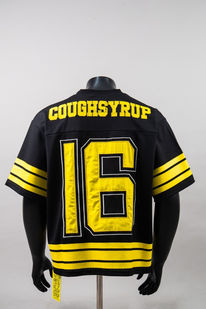 Vintage Football Hip Hop Streetwear Large Number 16 Border Print Mesh Jersey Cropped T-Shirt 4 colors 29344085
