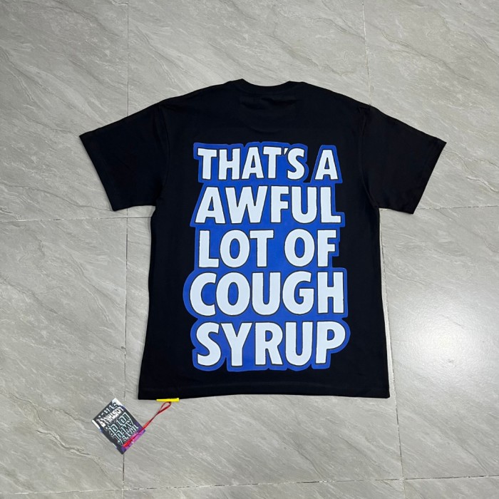 West Coast Casual Fashion Front Chill Cartoon Tiger Hip Hop Accessories Syrup Pouring Graffiti Bubble Letter Print T-Shirt 2 colors 29344065