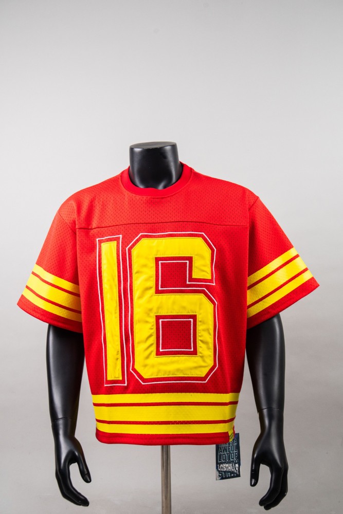 Vintage Football Hip Hop Streetwear Large Number 16 Border Print Mesh Jersey Cropped T-Shirt 4 colors 29344085