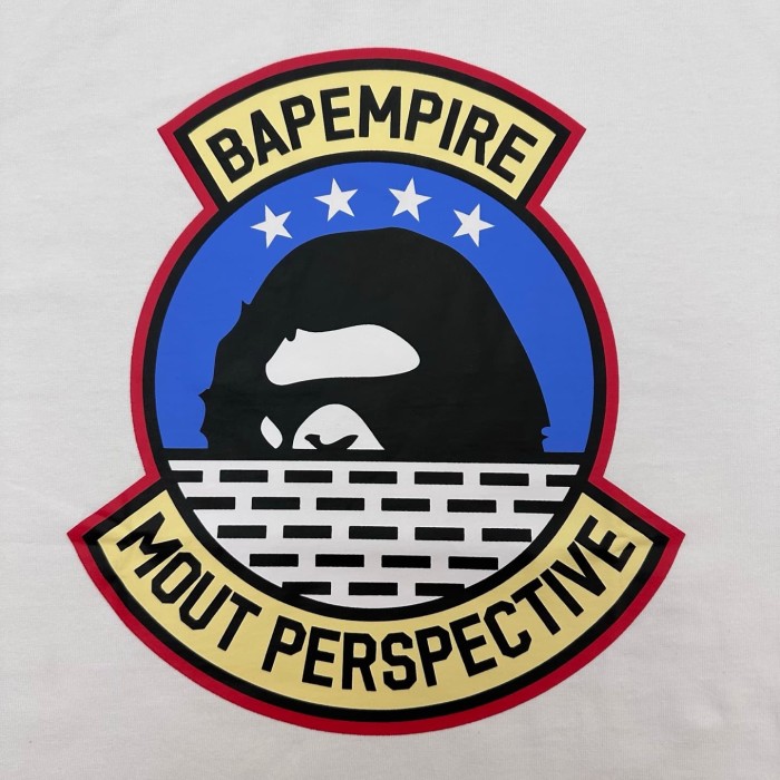 1:1 quality version Shield Emblem Wave Ape Head Mountain Print Tee 2 colors 29345554