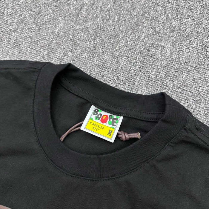 1:1 quality version Paint Drip Oblate Ape Head Print Tee 2 colors 29345559