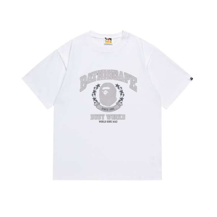 American College Style Pentagram Wreath Ape Head Print Tee 2 colors 29345620