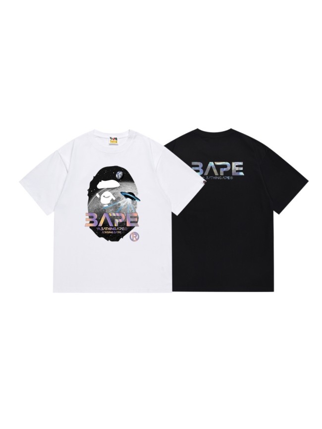 Mid Autumn Moon Ape Head Laser UFO Print Tee 2 colors 29345631