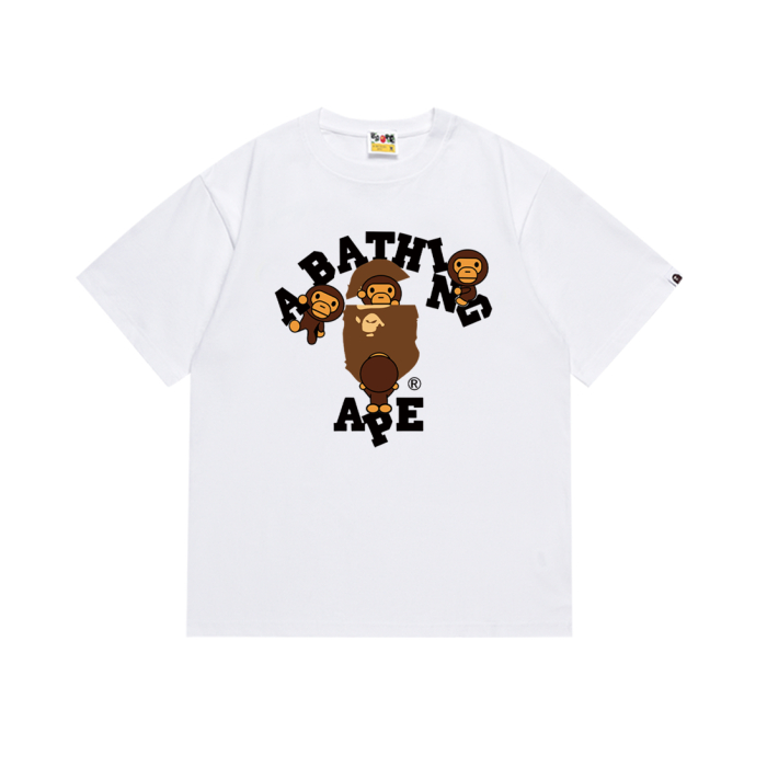 Climbing Letter Milo Flip Cover Ape Head Print Tee 4 colors 29345623