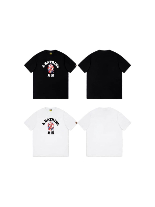 1:1 quality version Seoul Limited Camo Ape Head Korean Letter Print Tee 2 colors 29345556