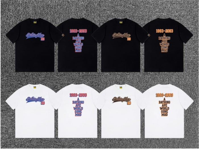 1:1 quality version 1993 Anniversary American Cursive Letter Front And Back Print Tee 4 colors 29345553