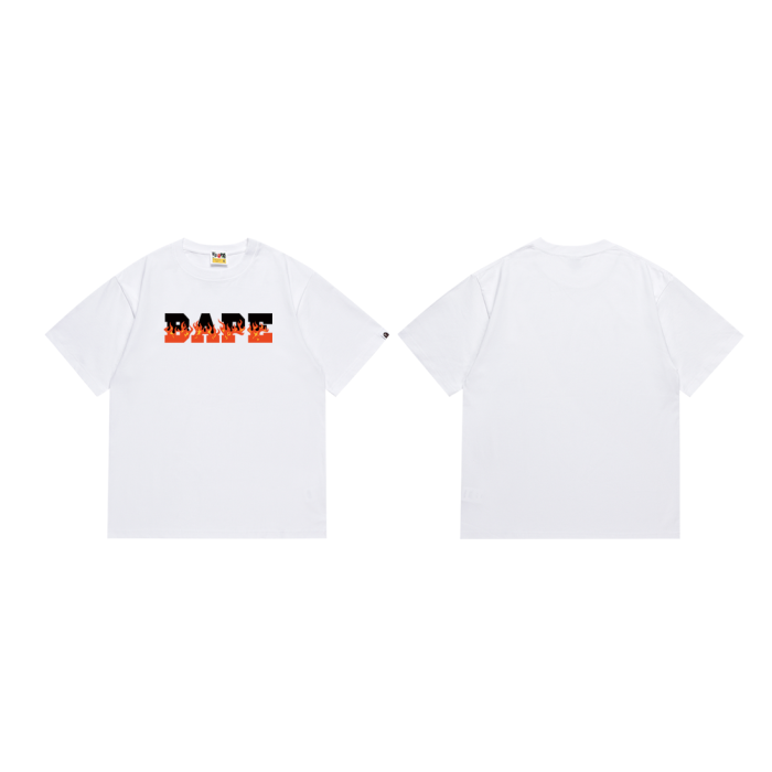 Burning Flame Logo Letter Print Tee 4 colors 29345624