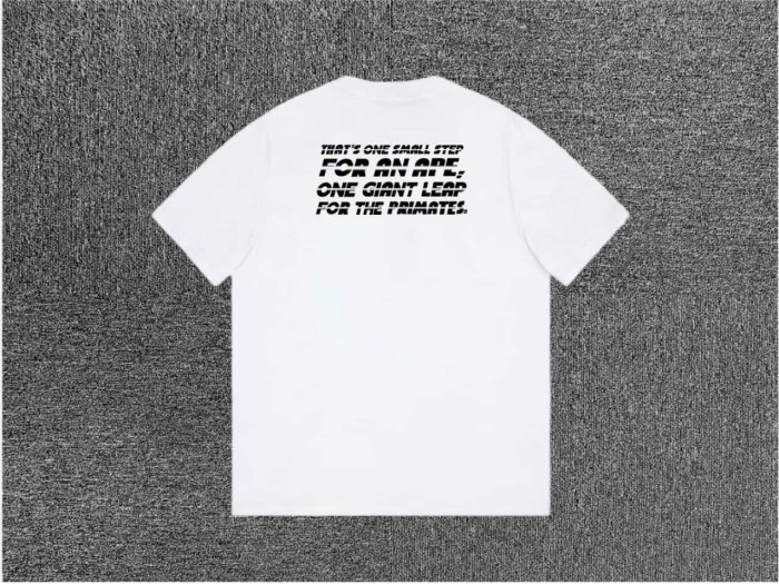 1:1 quality version Lunar Mirror Astronaut Ape English Slogan Print Tee 2 colors 29345561