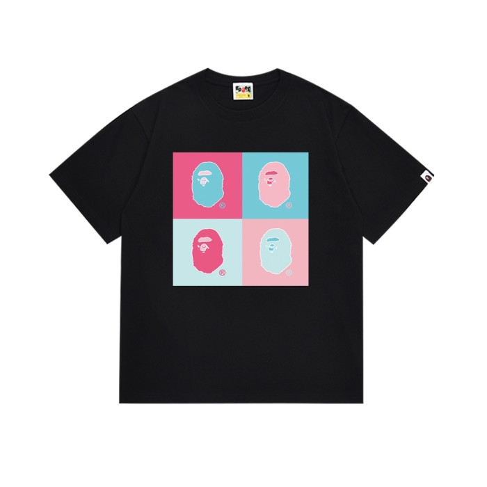 Pop Art Four-Grid Color Ape Head Print Tee 2 colors 29345612