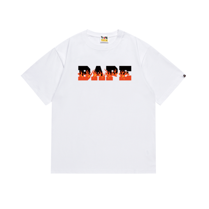 Burning Flame Logo Letter Print Tee 4 colors 29345624