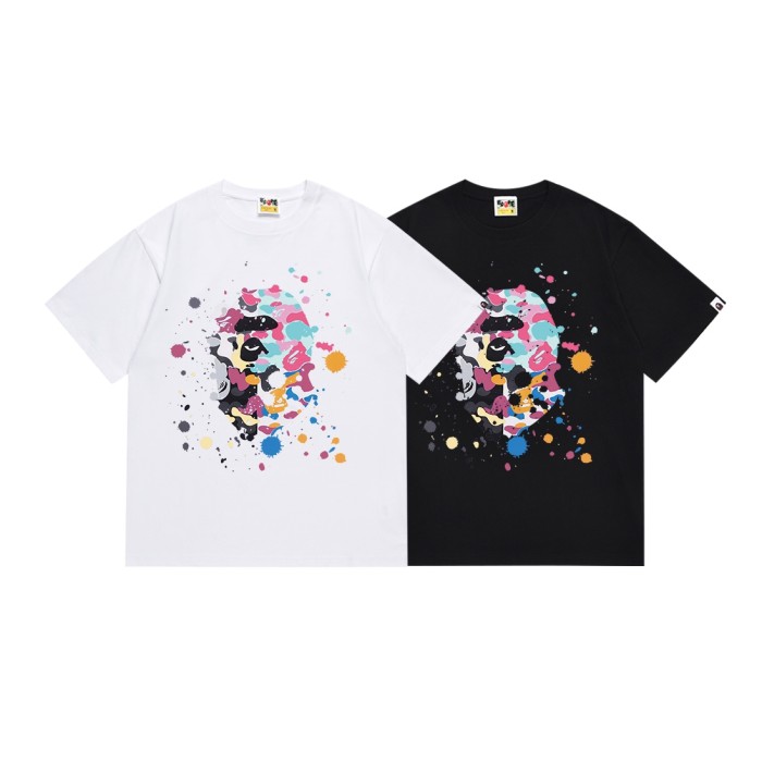 US Limited Splash Ink Graffiti Ape Head Print Tee 2 colors 29345611