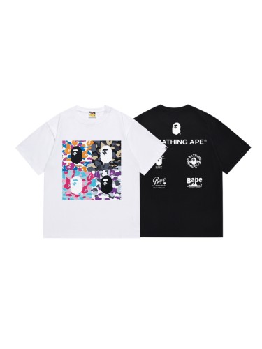 Four Grid Multicolor Spliced Camo Ape Head Print Tee 2 colors 29345626