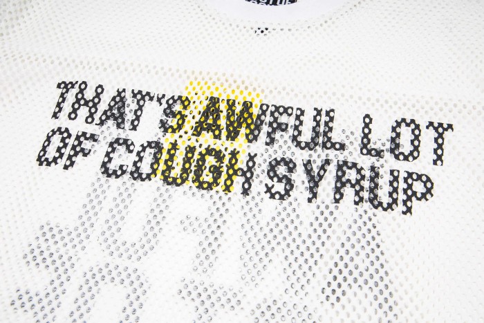Retro Sport Streetwear Available Front Simple Block Typography Back Large Stacked Letter Print Cropped Mesh Jersey T-Shirt 4 colors 29345315
