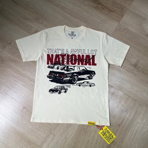 Retro Automotive Streetwear Front Old School Muscle Car Line Drawing Stacked Typography Print T-Shirt 29345278