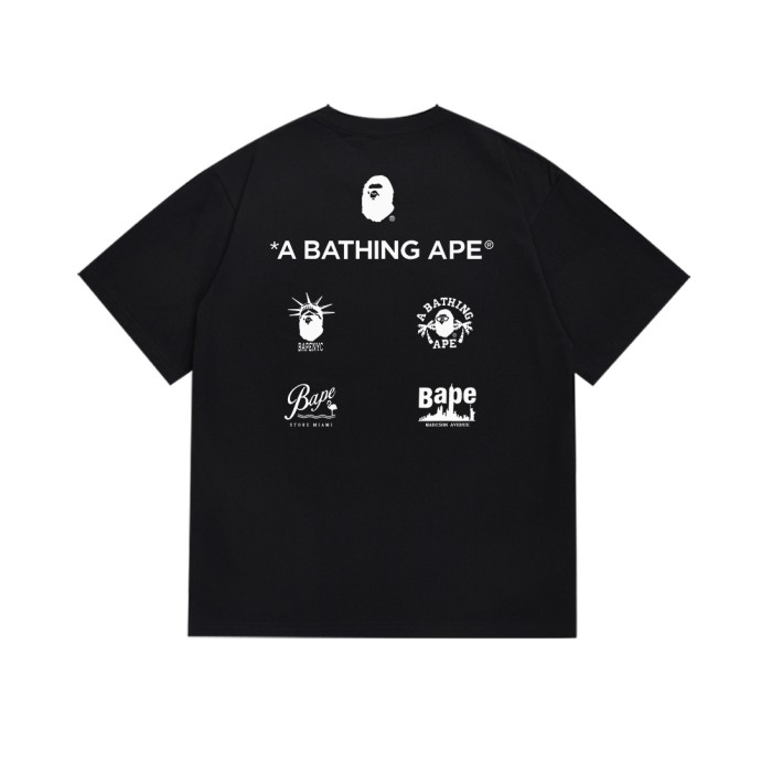 Four Grid Multicolor Spliced Camo Ape Head Print Tee 2 colors 29345626