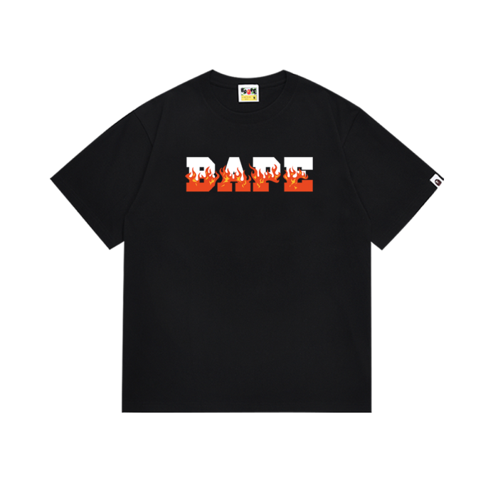 Burning Flame Logo Letter Print Tee 4 colors 29345624