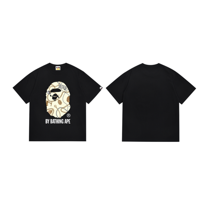 Gold Silver Jewelry Chain Ape Head Print Tee 2 colors 29345618