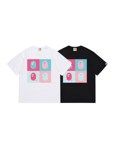 Pop Art Four-Grid Color Ape Head Print Tee 2 colors 29345612
