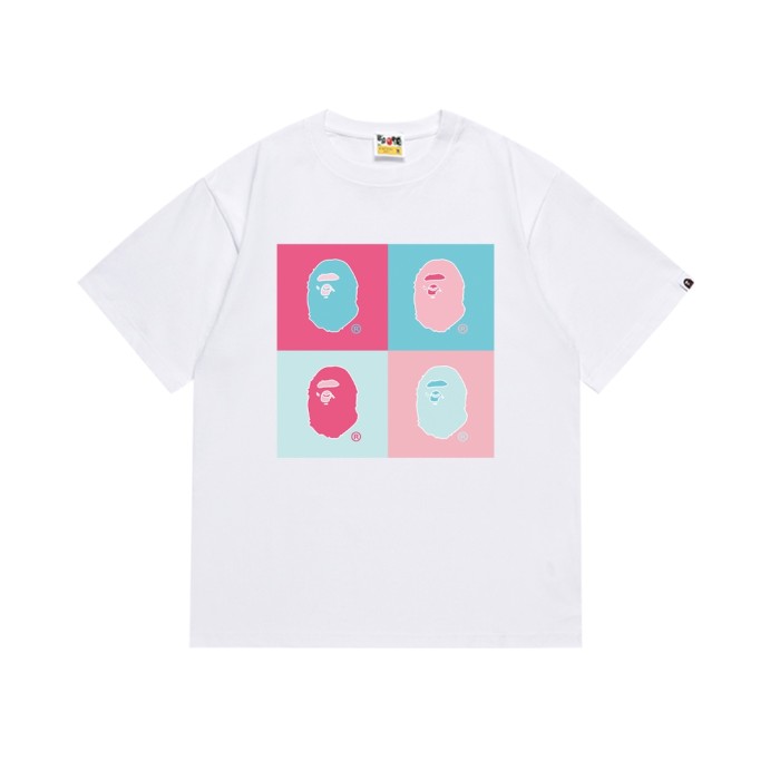 Pop Art Four-Grid Color Ape Head Print Tee 2 colors 29345612