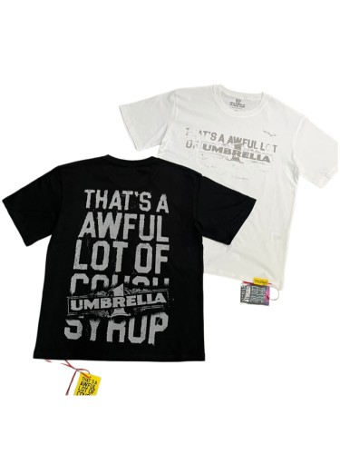 Grunge Hip Hop Streetwear Front Faded Distressed Umbrella Text Back Giant Stacked Worn Block Letter Print T-Shirt 2 colors 29345297