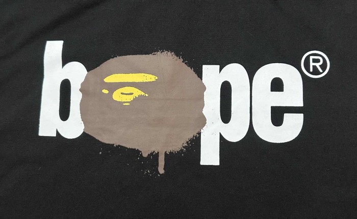 1:1 quality version Paint Drip Oblate Ape Head Print Tee 2 colors 29345559