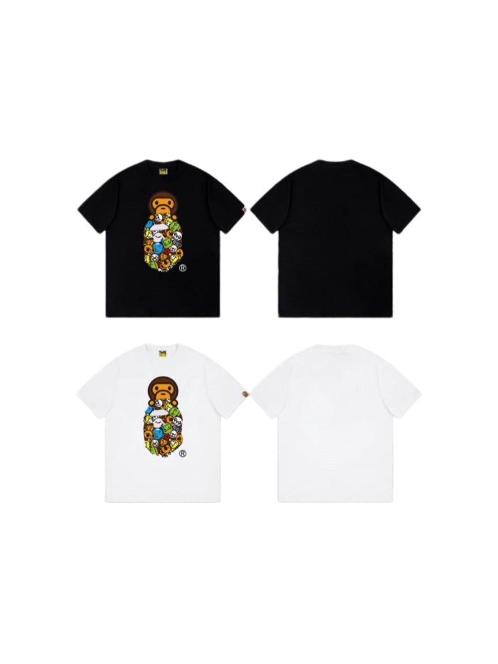 1:1 quality version Stacking Matryoshka Dolls Colorful Cartoon Milo Print Tee 2 colors 29345557