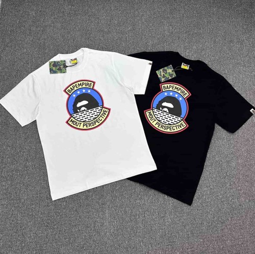 1:1 quality version Shield Emblem Wave Ape Head Mountain Print Tee 2 colors 29345554