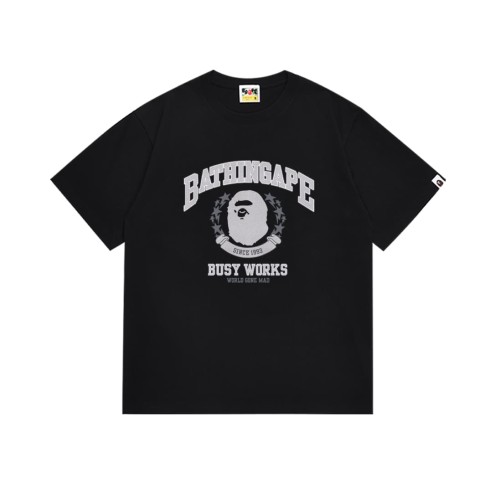American College Style Pentagram Wreath Ape Head Print Tee 2 colors 29345620