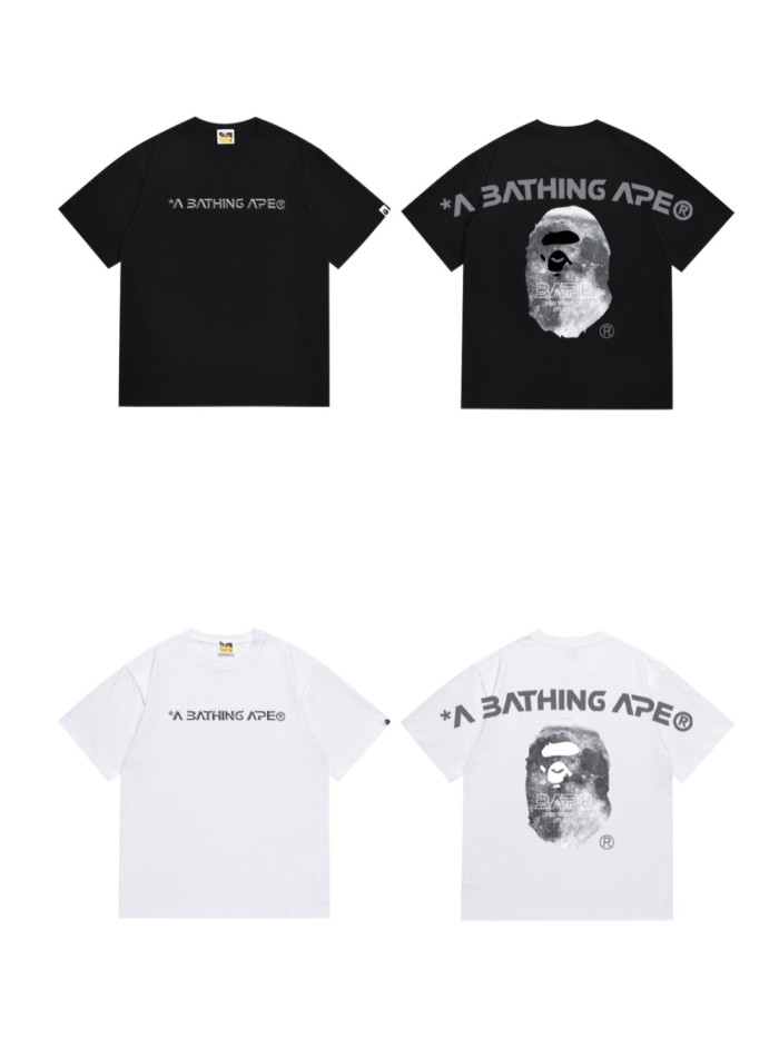 Ape Head Moon Letter Print Tee 2 colors 29345630