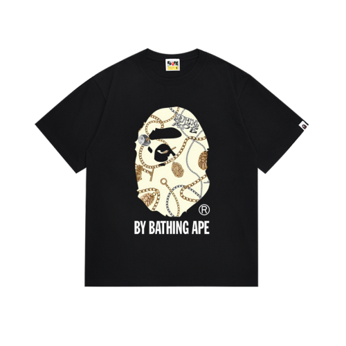 Gold Silver Jewelry Chain Ape Head Print Tee 2 colors 29345618