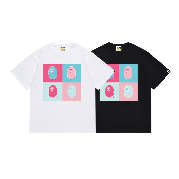 Pop Art Four-Grid Color Ape Head Print Tee 2 colors 29345612