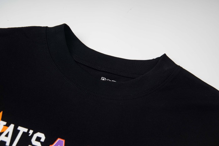 Y2K Modern Street Front Tiny Star Accent Multicolor Letter Back Big Mixed Color Stacked Text Print T-Shirt 29345354