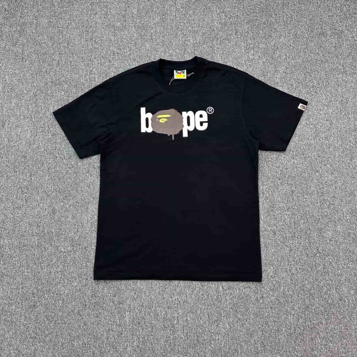 1:1 quality version Paint Drip Oblate Ape Head Print Tee 2 colors 29345559