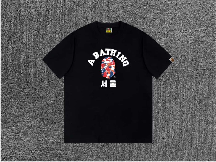 1:1 quality version Seoul Limited Camo Ape Head Korean Letter Print Tee 2 colors 29345556