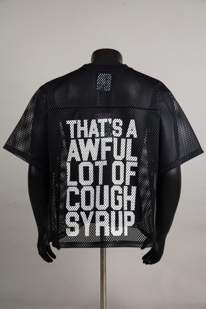 Retro Sport Streetwear Available Front Simple Block Typography Back Large Stacked Letter Print Cropped Mesh Jersey T-Shirt 4 colors 29345315