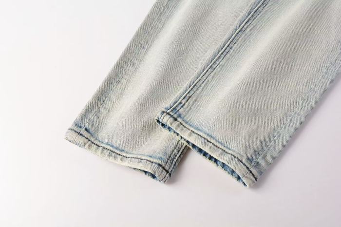 1:1 quality version Ripped Earth Outline 1999 Print Washed Jeans 29345268